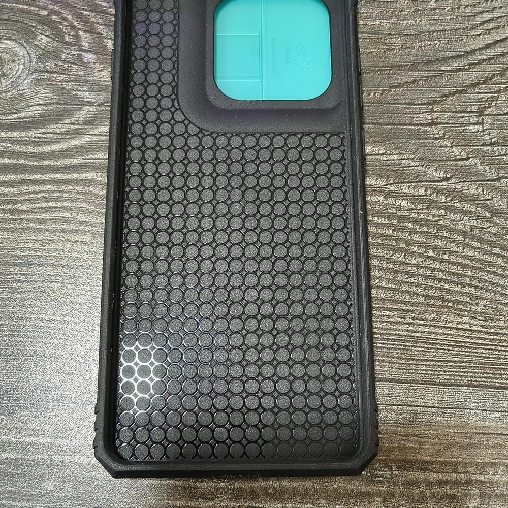 Motorola Edge 2025 Protective Phone Case with Stand - Teal and Black